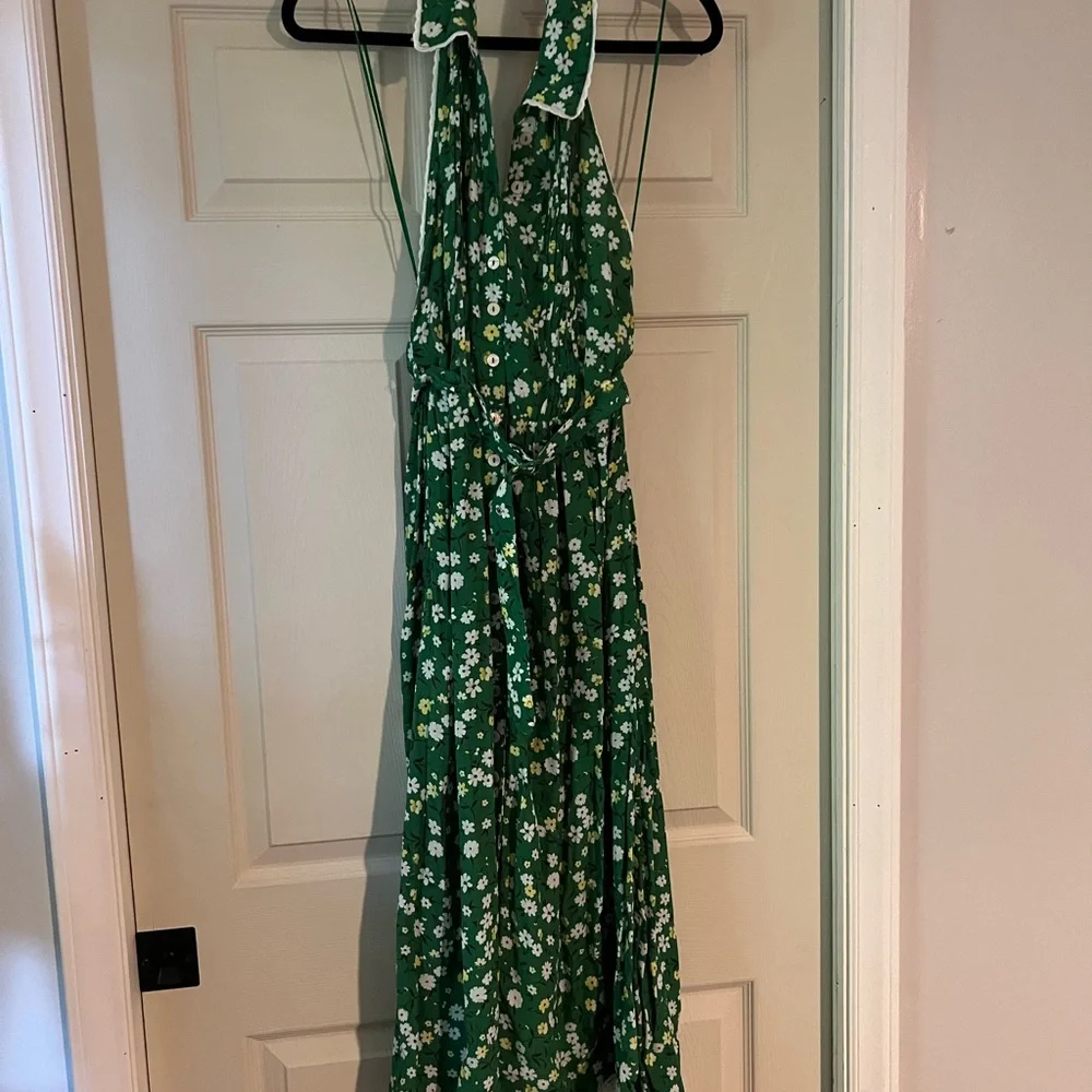 NWT Free People Green Floral Dress - Picture 1 of 9